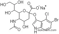 Molecular Structure of 160369-85-7 (5-Bromo-4-chloro-3-indolyl-alpha-D-N-acetylneuraminic acid sodium salt)